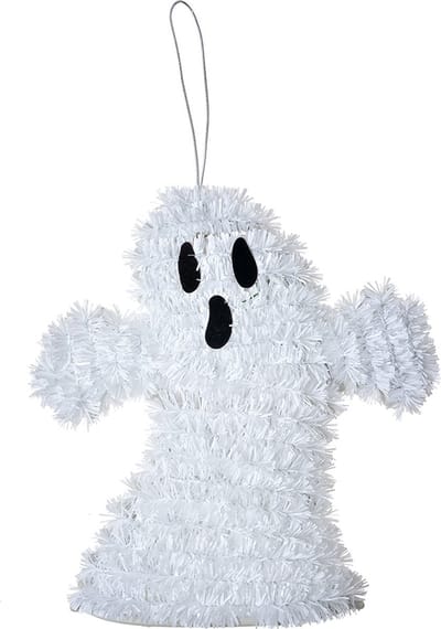 Clayre & Eef Halloween decoratie Spook 15x3x16 cm Wit Kunststof Herfst decoratie