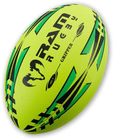 Gripper Pro 2.0 Training Rugbybal - NEON - 3D-Grip - New in-flight Valve Technology - Maat 5 - Fluor Geel