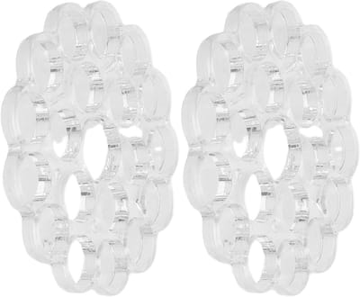 Bloemenhouder Set - Vaas Accessoire - Bloemstukken Maken - Spiraalvormige Stengelhouder - 7.3 x 7.3 cm - Transparant