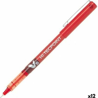 Pen Roller Pilot V-5 Rood 0,3 mm Naald 12 Stuks