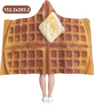 Bovista Plaid - Hoodie Deken Met Mouwen - Onesie - Fleece Blanket - Knuffeldeken - Dames - Heren - Kinderen - Stroopwafel - Volwassenen