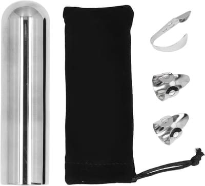 Stalen gitaar slide en plectrums voor lap steel en elektrische gitaar, ideaal voor optimale klank en speelgemak