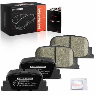 Frankberg 4x Remblokken Achteras voor Toyota Camry V2 22L 30L