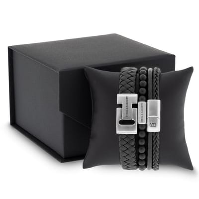 STEEL & BARNETT - Geschenkset Heren - Premium Set Zwart - Maat S