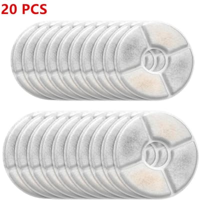 Lot de 6/10/20 filtres de fontaine pour chien et chat, filtre de remplacement pour système de filtration de fontaine pour animaux de compagnie de 1,6 L/2,4 L, éponges de pré-filtrage
