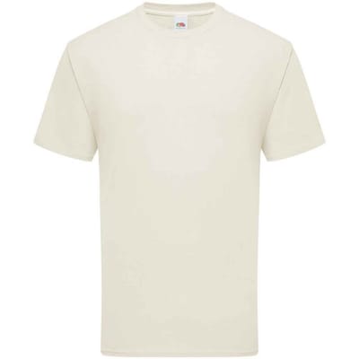 Fruit Of The Loom Heren Ringgesponnen Premium T-Shirt (Natuurlijk)
