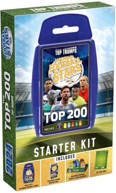 Winning Moves Top Trumps Box Starter Set - World Football Stars Top 200 - Pack 1/6 - Engels