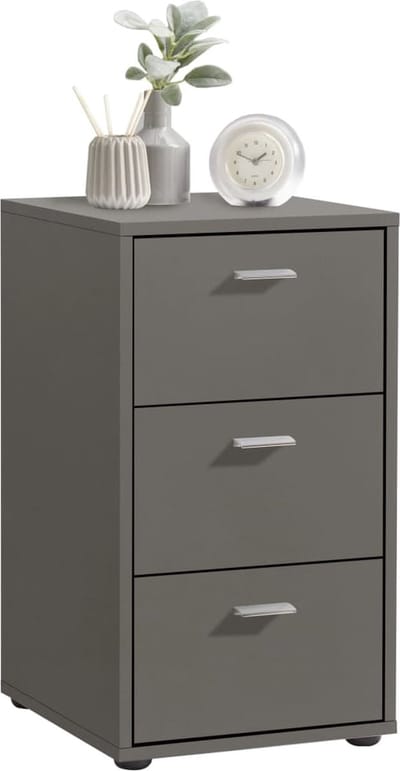 Nachtkastje Zeus Lava - Breedte 35 cm - Hoogte 62.4 cm - Diepte 39.9 cm - Met lades - Zonder deuren