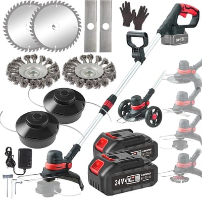 Snoerloze Grastrimmer 4 in 1 met Telecopische Steel en Borstelloze Motor - Ideaal voor Tuinonderhoud