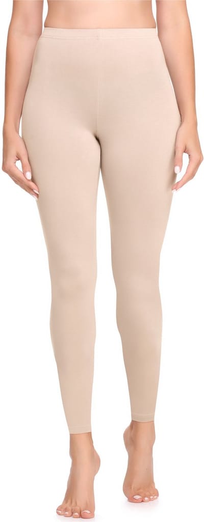 Bellivalini BLV-BLV50-147-LE Dames Leggings - Sport - Vrijetijdsbroek - Lang - Viscose - Sporbroek - Yogabroek - Beige - L