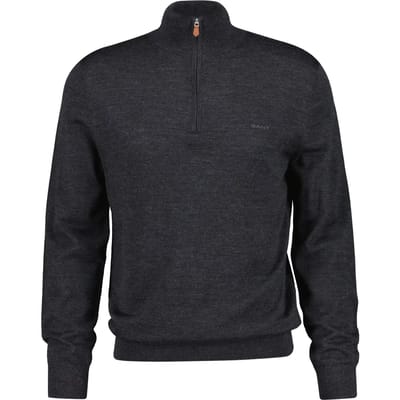 Extra-fijne merinowollen pull 1/2 rits Gant