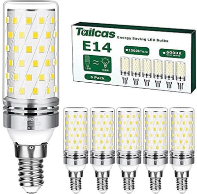 E14 LED koudwitte lamp 12W, 1000 lm, vervangt 100W gloeilamp (6 stuks)