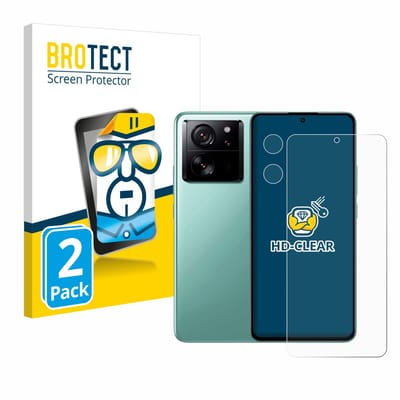 BROTECT - Screenprotector voor Xiaomi 13T (Voor+Camera) - Folie Beschermfolie transparant 2 Stuks