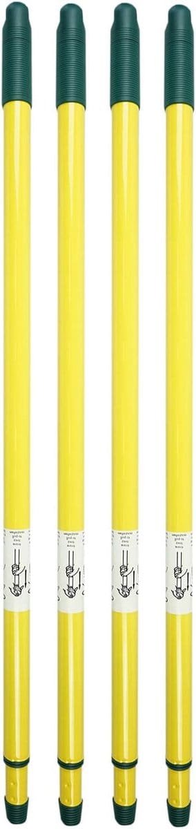 Telescopische steel 72  125 cm 2-delige universele steelstang vervangingssteel bezemsteel met schroefdraad reservesteel vervangingstelescoopstang telescoop (4, steel)