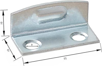 Sluitplaten Hoekplaten - Verbindingsplaatjes - Meubels Bevestigen - Zilver Verzinkt - 100 Stuks - Zilver