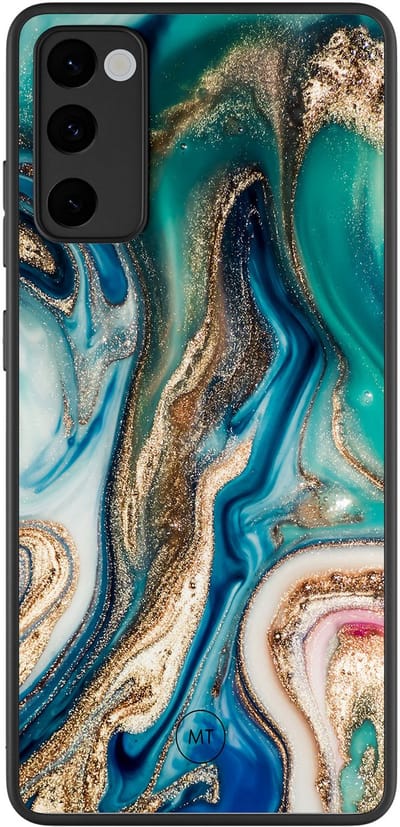 Hoesje geschikt voor Samsung Galaxy S20 FE - Magic marble - TPU Hard Case Backcover - Multi, Groen - Mooie Telefoonhoesjes
