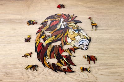 Eco Wood Art Houten Legpuzzel Leeuw - Puzzel Volwassenen - Dierenpuzzel - Hout