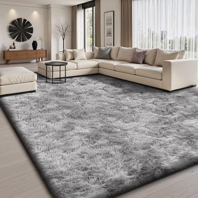 Tapijt 200x300cm, lichtgrijs, tapijt, woonkamer,wasbaar, antislip, extra groot, slaapkamer, pluizige moderne tapijten, mat tapijten voor slaapkamer en kinderkamer