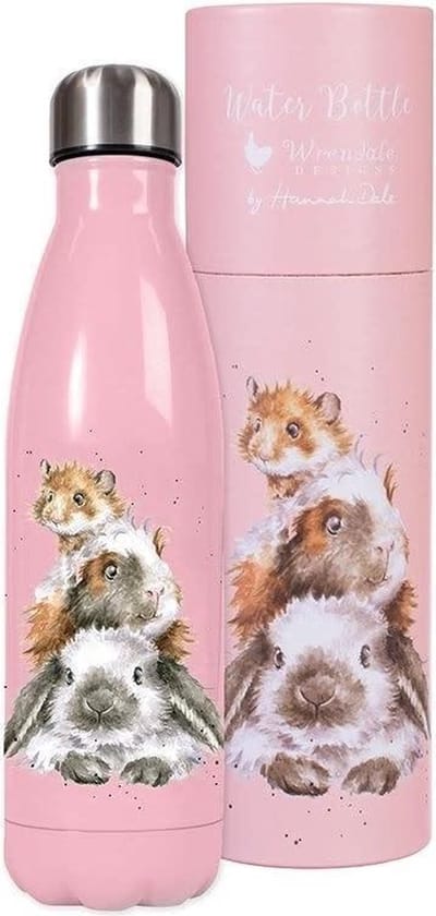 Wrendale Thermosfles - Guinea Pig Water Bottle 500ml - Piggy in the Middle