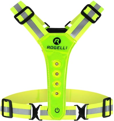 Rogelli Led Hardloopverlichting - Reflecterend Veiligheidsvest - Unisex - Fluor - Maat ONE SIZE