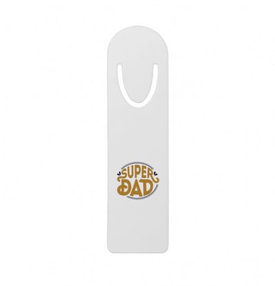 Hacebo® - super dad metalen boekenlegger - Vader - papa - Vaderdag - cadeau - verjaardag - kado Bladwijzer boekenleggers - 12.7 cm x 3.2cm