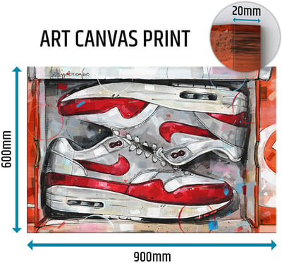 Sneaker canvas shoebox OG red 90x60 cm