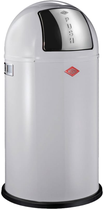 WESCO Pushboy Prullenbak | 50 Liter | Metaal - Grijs | Vuilnisbak - Made in Germany
