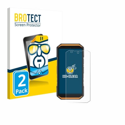 BROTECT - Screenprotector voor Ulefone Armor X32 Pro - Folie Beschermfolie transparant 2 Stuks