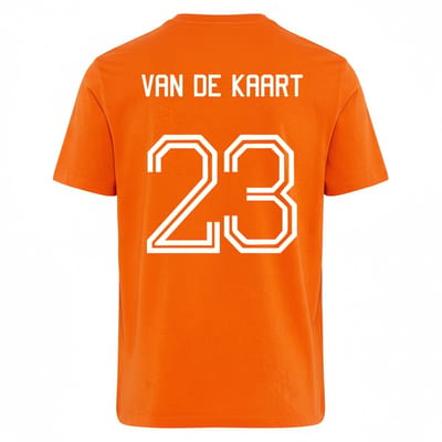 Oranje WK-EK T-shirt Van De Kaart XS