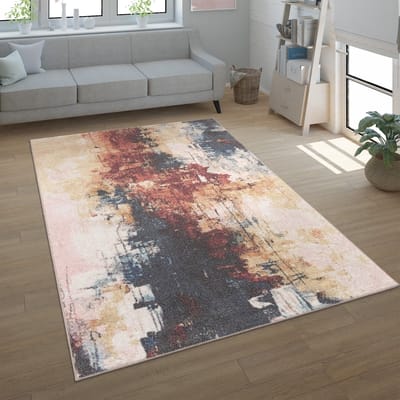 Paco Home Vloerkleed Woonkamer Laagpolig Modern Patroon Abstract Vintage 60x100 cm
