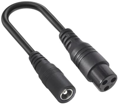 DC 5,5 mm x 2,1 mm naar M16-kabel - 3-pins vrouwelijke adapter voor Li-ion oplader - Verlengkabel voor 12,6V, 14,6V, 48V, 54,6V