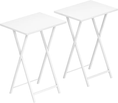 Klaptafel Set - Bijzettafels - Woonkamer Organisatie - Industriële Stijl - Set van 2 - Wit