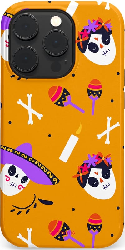Casetastic Hoesje Geschikt voor Apple iPhone 14 Pro Magsafe - Stijlvolle Beschermende Duo-layer Case - Viva Muertos