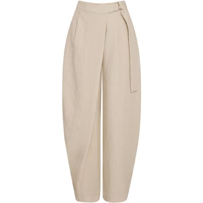 wide fit broek van viscosemix model 'Zein'