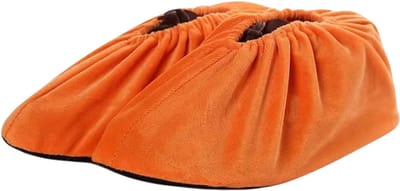 Herbruikbare Flanellen Schoenhoezen voor Binnen – Antislip Overschoenen - Vloerbescherming, Tapijt Beschermen, Huishoudelijk Gebruik - Oranje