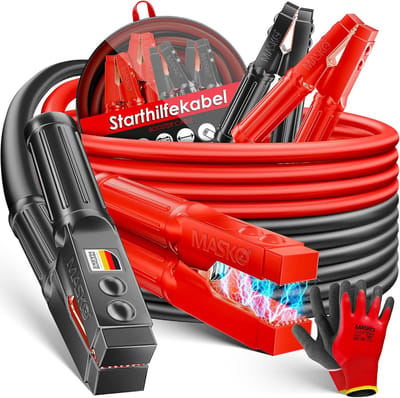 Startkabels - Overbruggingskabels - Accu Starten - Veilig en Snel - 2 x 6m 3000A - Rood Zwart