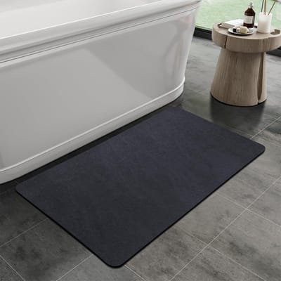 Badkamermat Donkerblauw 40x60 cm Antislip en Snel Drogend, Super Absorberend Wasbaar Vloerkleed Voor Douche Badkuip Toilet en Badkamerruimte