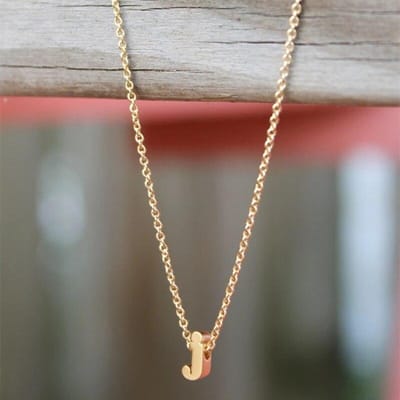 Kinderen Kleine Initiaal Alfabet Letter Ketting Aangepast 26 Engels A-Z Cursief Verjaardag Babynaam Ketting Letters Kinderen brown