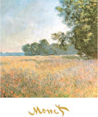 Mini kunstposter - Claude Monet - Haverveld - 24x30 cm