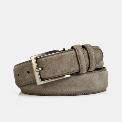 Luxe Italiaanse Suède Riem Beige – Echt Leer – Voor Kostuum & Casual - Maat 115