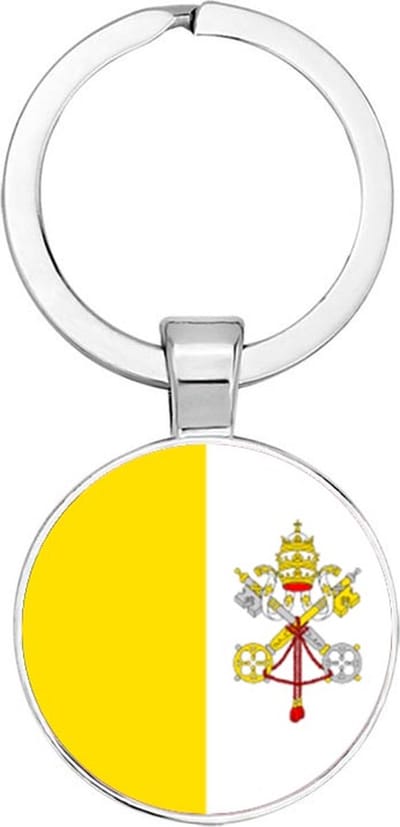 Akyol - Vaticaanstad Sleutelhanger - Vaticaanstad - Toeristen - Must go - Vatican City travel guide - Accessoires - Liefde - Cadeau - Gift - Geschenk - 2,5 x 2,5 CM