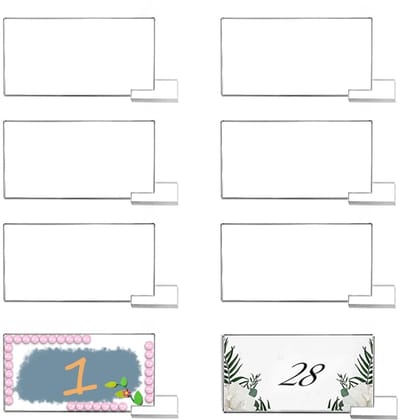 Dailygoods- Acrylbord 20 stuks - Tafelkaarthouder - Transparant - Bruiloften - Feesten - Afmeting 90 x 50 x 2 mm - Tafelnummerbord