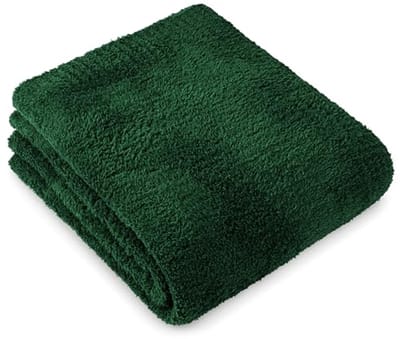 Zachte Pluche Gebreide Deken voor Bank en Bed - Lichtgewicht Cozy Plaid voor Alle Seizoenen (Emerald Green, 152 x 203 cm)
