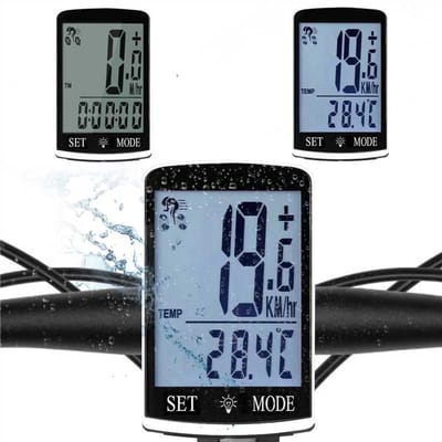 Draadloze Fietcomputer met Groot Scherm 3.3IN - Snelheidsmeter en Odometer voor Fiets met Automatische Wake Up Functie en Meerdere Functionaliteiten