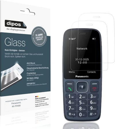 dipos – 2x Pantserfolie geschikt voor Panasonic KX-TF400 | 9H Screenprotector