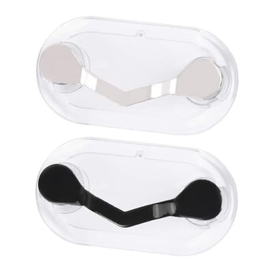 Dailygoods- Brillenhouder Magnetisch - 2 Stuks - Roestvrij Staal - Draagbaar - ID-Kaarthouder - Zonnebrilhouder - Sterke Magneet - Brilclip