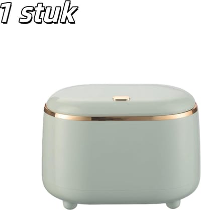 1 stuk - Prullenbak - Bureauprullenbak - Miniprullenbak - Drukdeksel - Dubbelwandig verdikt - Afneembaar - Geschikt voor badkamers, kantoren, keukens, bureaus, salontafels - Groen