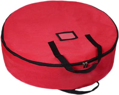 Opbergdoos - Bewaardoos Organizer - Seizoensdecoratie Opslag - Duurzaam Niet-geweven - 33.5 x 22.7 x 6.3 cm - Rood