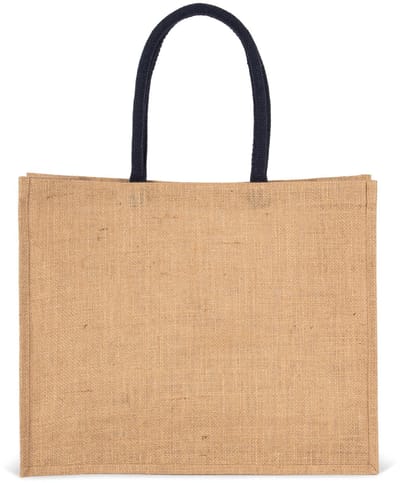 Kimood Jute Strandtas KI0219 - Natural / Navy - One size