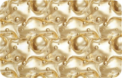 Badmat 80x50 cm - Antislip - Vloeibaar - Druppels - Goud - Badmatten voor badkamer - Badkamermat - Douchemat - Badkamer mat